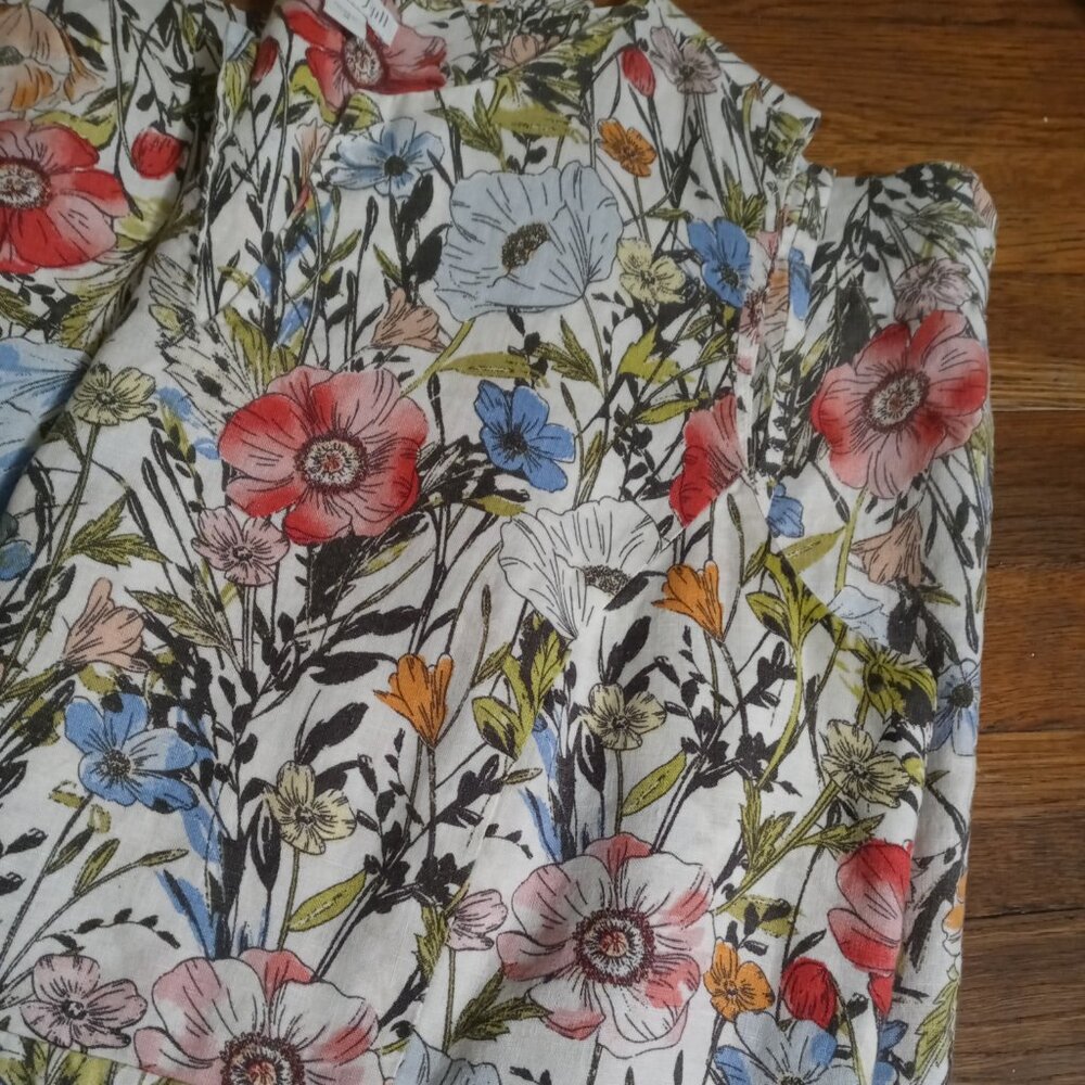J. JILL love linen illustrated garden shift dress (M) - Picture 7 of 13